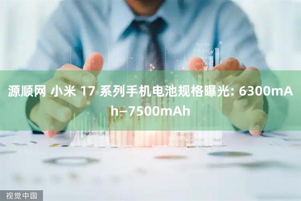源顺网 小米 17 系列手机电池规格曝光: 6300mAh—7500mAh