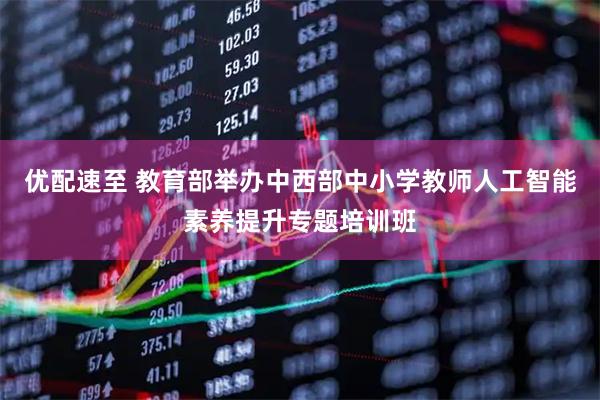 优配速至 教育部举办中西部中小学教师人工智能素养提升专题培训班