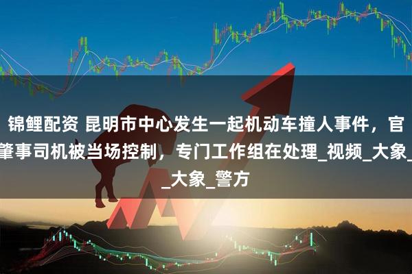 锦鲤配资 昆明市中心发生一起机动车撞人事件，官方：肇事司机被当场控制，专门工作组在处理_视频_大象_警方